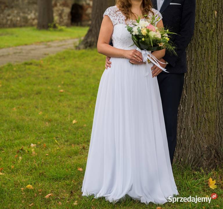 Suknia ślubna biała biały