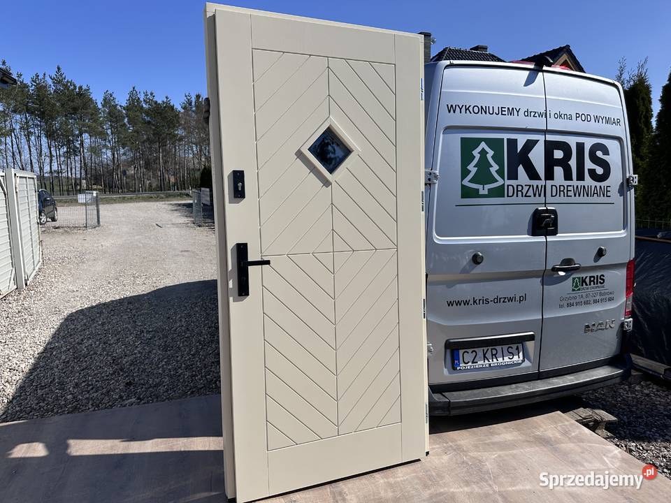 Drzwi zewnętrzne drewniane NA WYMIAR NIETYPOWE Busko-Zdrój