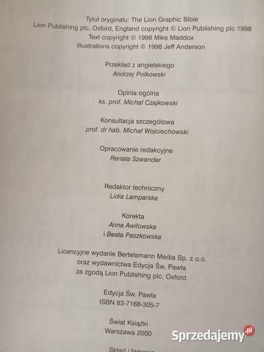 Biblia komiks dzieci książki Warszawa księgarnia