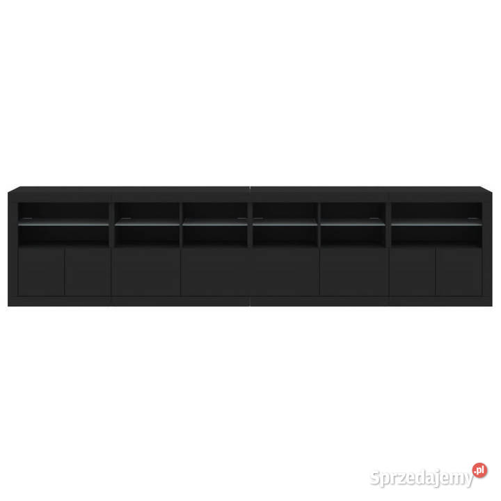 Szafka z oświetleniem LED czarna 283x37x67 Warszawa sprzedam