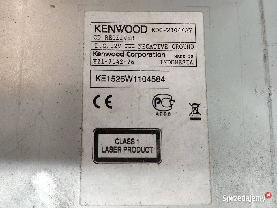 RADIO KENWOOD KDCW3044AY Ford Fiesta Mk6