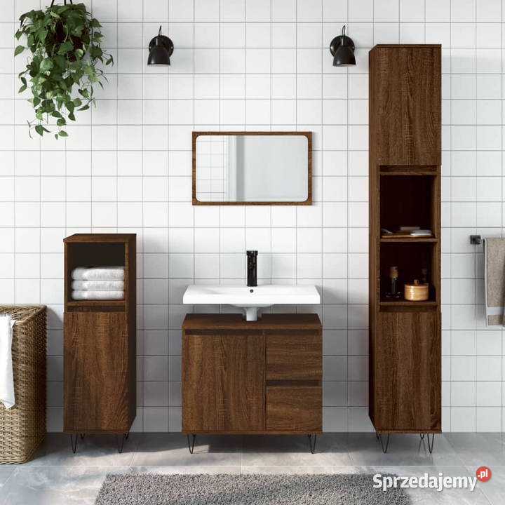 Szafka łazienkowa brązowy dąb 65x33x60 WM831611 Warszawa