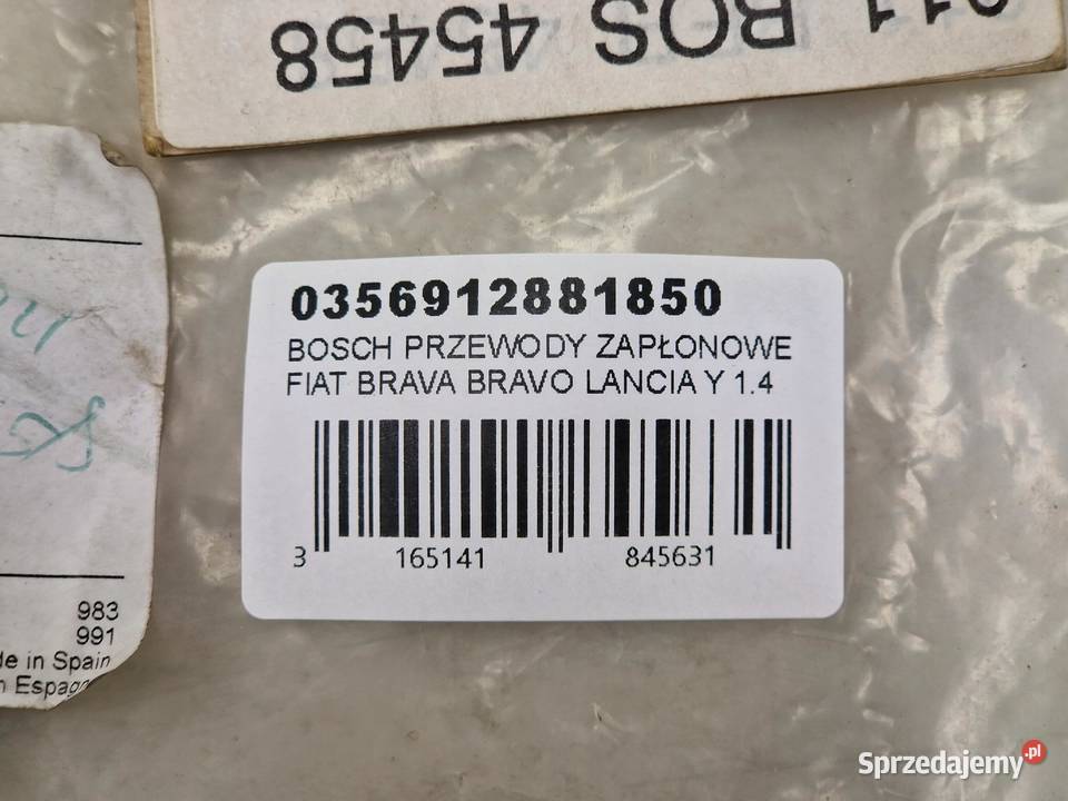 BOSCH PRZEWODY ZAPŁONOWE FIAT BRAVA BRAVO MAREA AdBlue