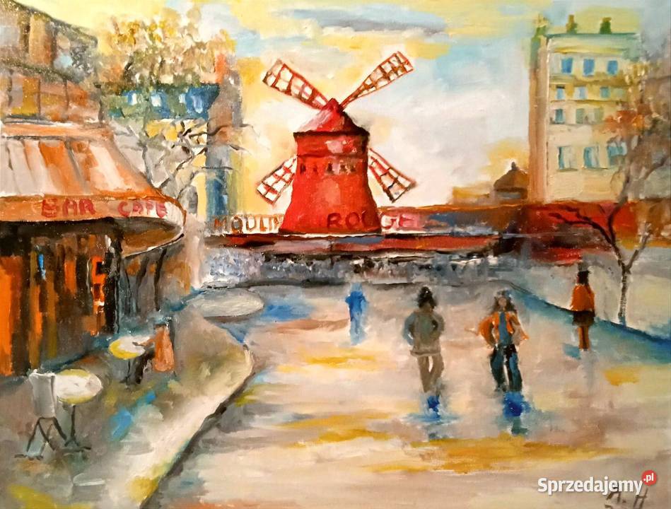 Obraz olejny Paryż Moulin Rouge Barlinek