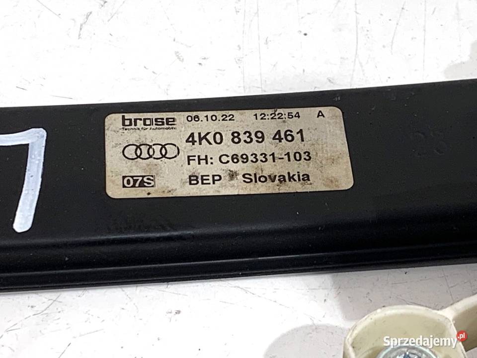 PODNOŚNIK SZYBY LEWY TYŁ AUDI A6 C8 4K0839461 podkarpackie