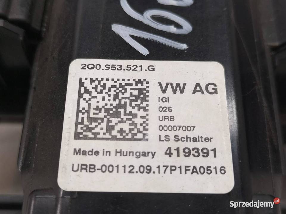 PRZEŁĄCZNIK ZESPOLONY 2Q0953521G 2Q0953502B VW Rok produkcji 2017