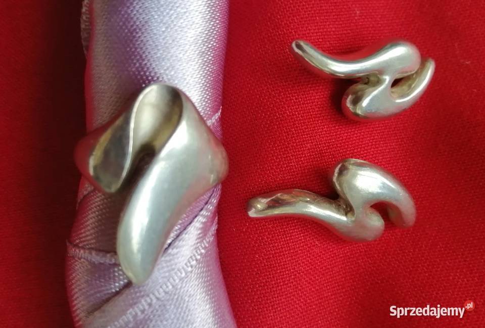 pierścionek kolczyki srebro 925 Koszalin
