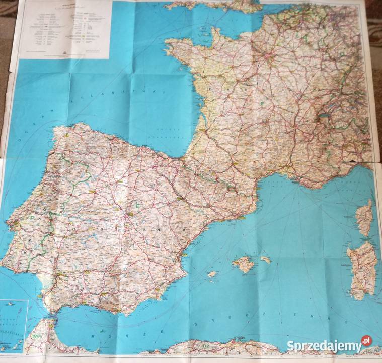 Mapa samochodowa Europa Południowaczęść Mapy i przewodniki