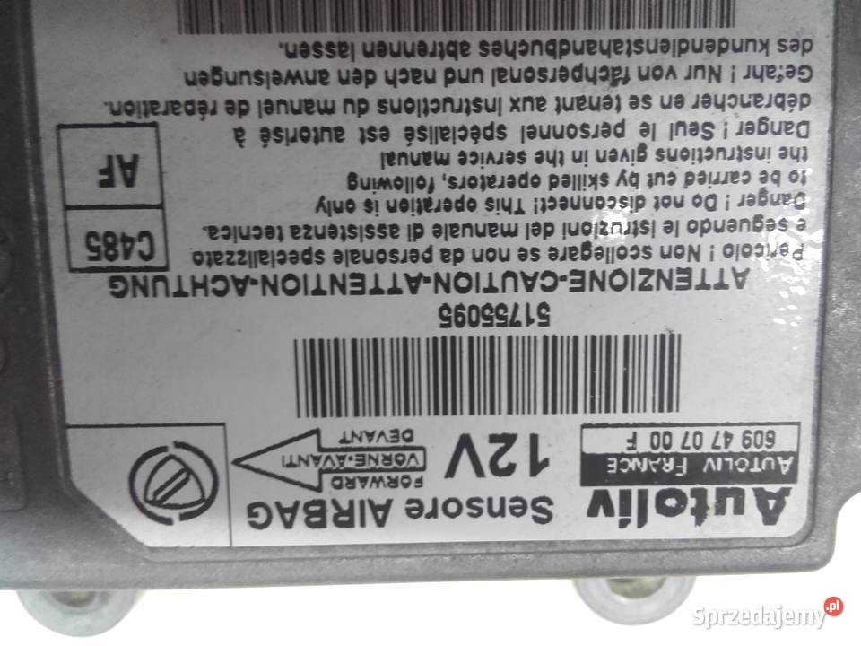 Fiat Linea sensor airbag moduł poduszek Łódź