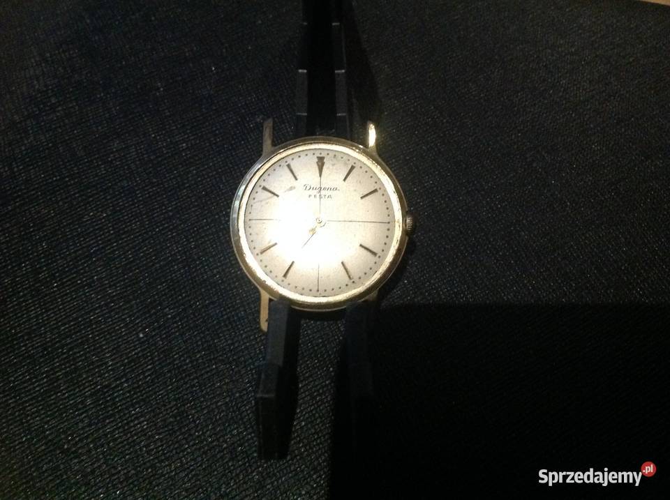 Stary Zegarek Pozłacany Męski DUGENA FESTA Nowa Sól