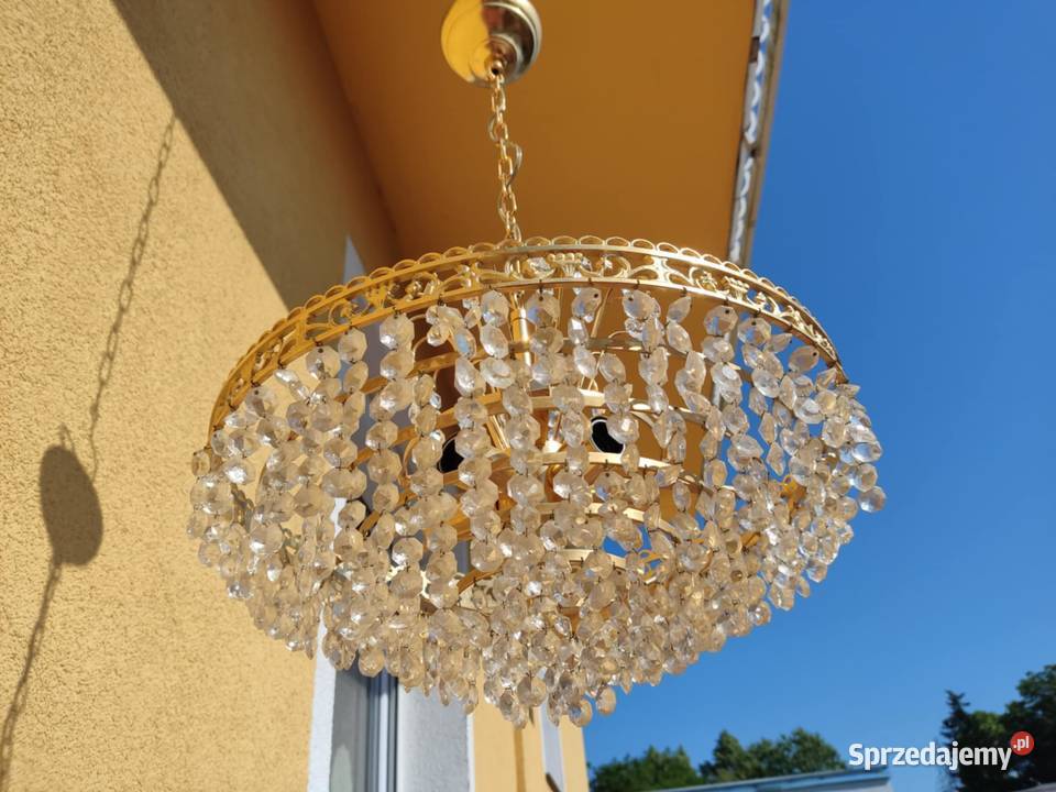 mosiężny żyrandol kaskadowy lubuskie Gorzów Wielkopolski