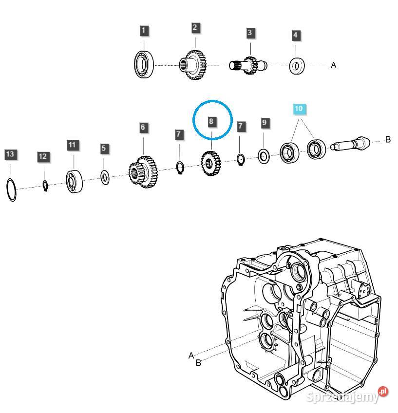 Koło zębate napędu 4WD 23T TRG288 LS Tractor