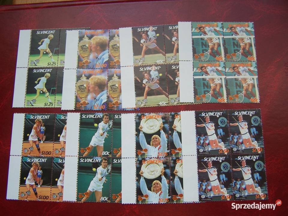 St Vincent 1988 MNH 4x Sport Tenis Lendl Beker S Tychy