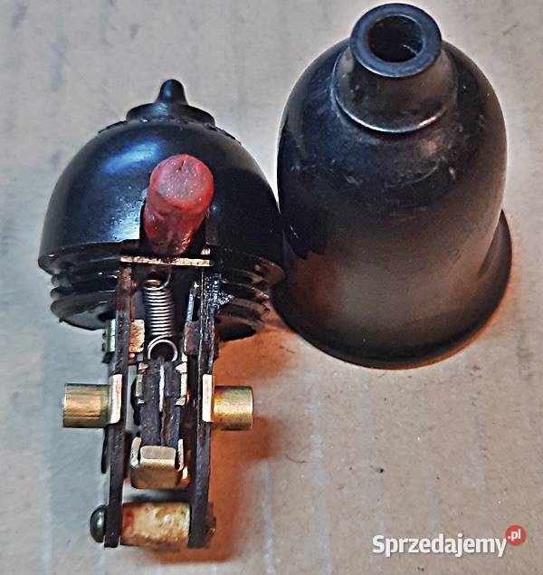 Wyłącznik przełącznik 2 na kabel do lampki PRL Ostrów Wielkopolski