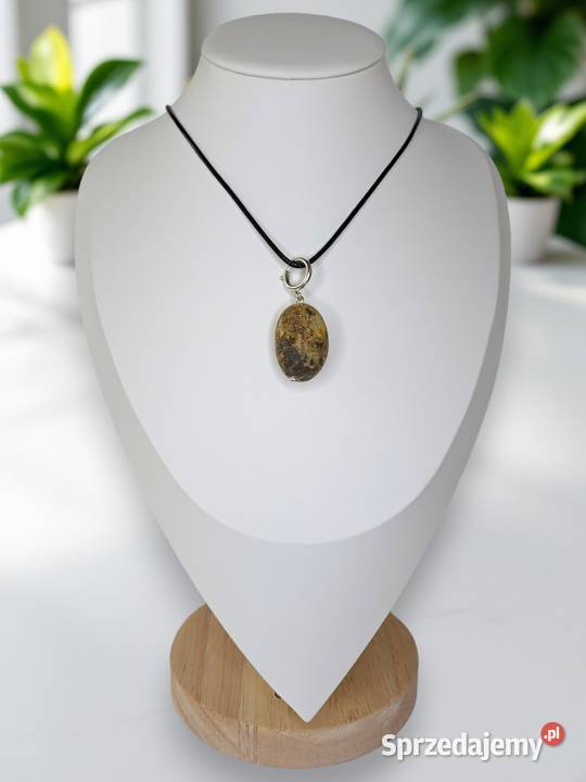 Komplet kolczyki i zawieszka z bursztynu bryłki Warszawa