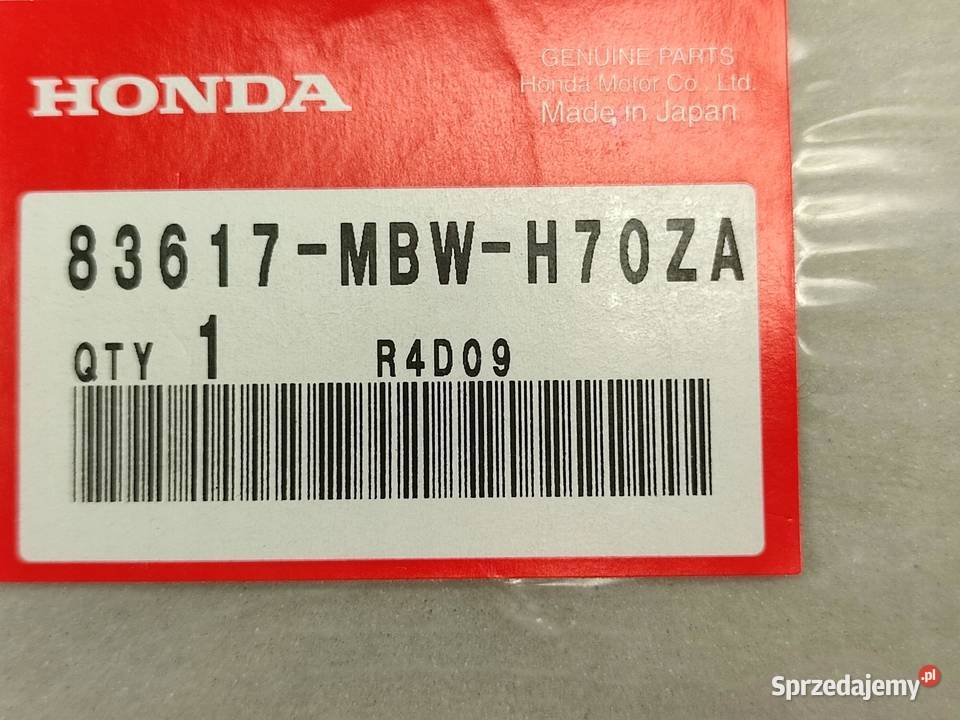 NAKLEJKA LEWY ZADUPEK HONDA CBR600F HURRICANE