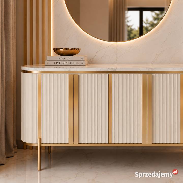 Komoda złota kremowa Omega Glamour Premium Golkowice