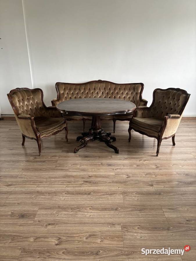 Przedwojenny komplet salonowy ludwikowski Warszawa