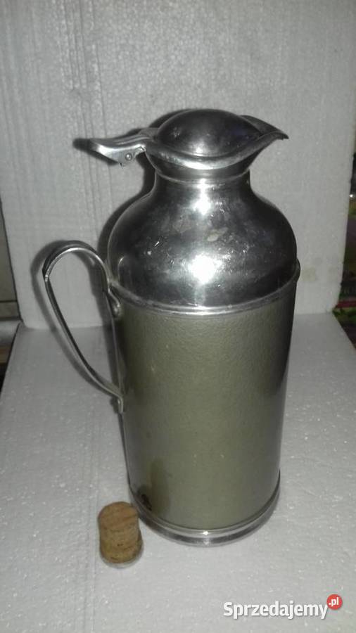 stary termos metalowy z klapką lata 7080 Chiński Warszawa