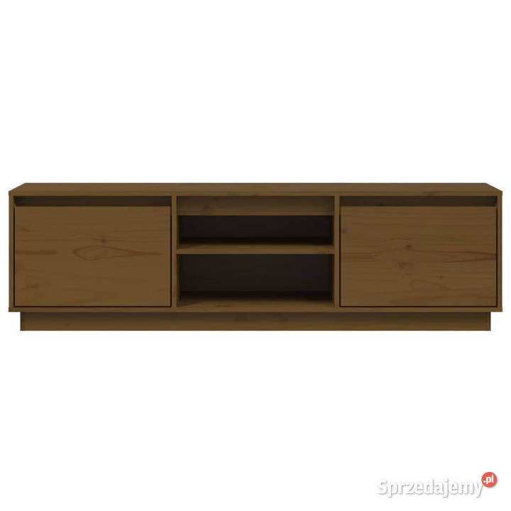 Szafka pod TV miodowy brąz 140x35x40 lite drewno RTV mazowieckie Warszawa