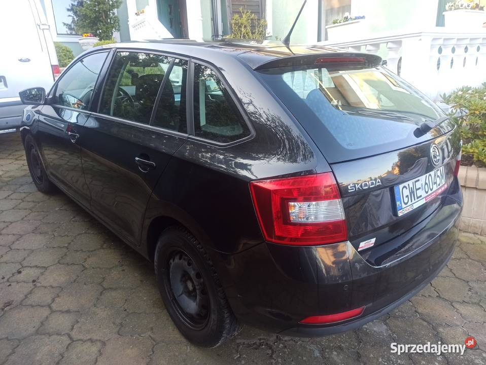 Skoda Rapid Spaceback 16 TDI Czarny Hatchback pomorskie Słupsk