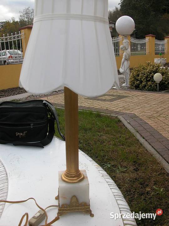 stara lampka lampa z kamienną nogą i okucia Gorzów Wielkopolski