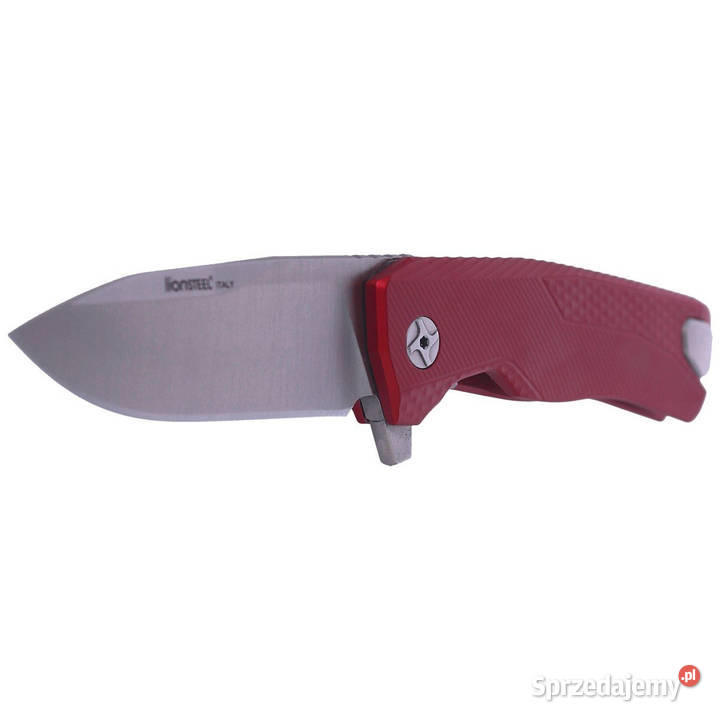 Nóż składany LionSteel Red Aluminium Satin M390