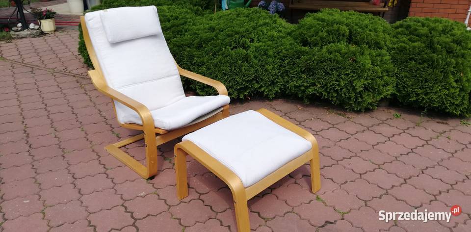 Fotel podnóżek bujany krzesło relaks