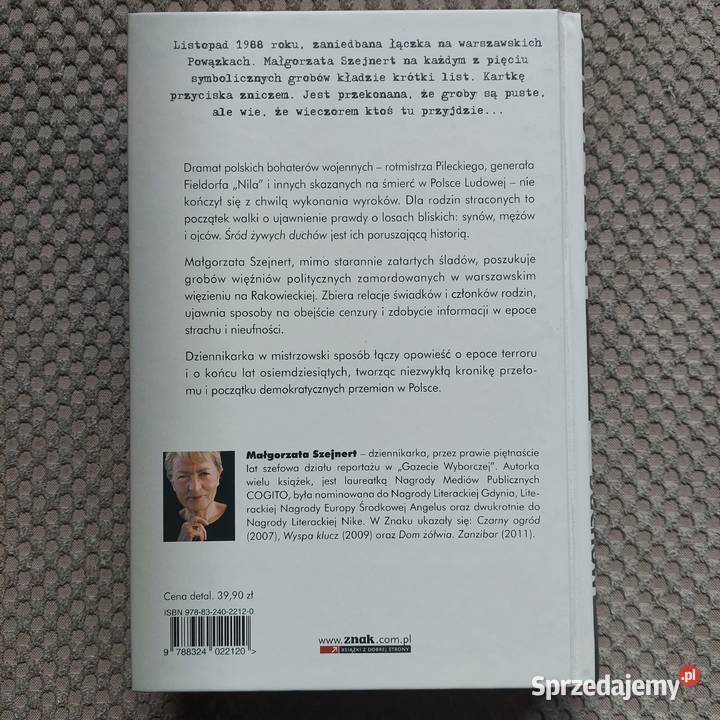 Śród żywych duchów Małgorzata Szejnert ISBN 9788324022120 Kraków