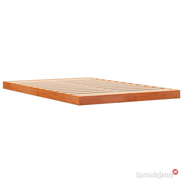 Rama łóżka woskowy brąz lite drewno sosnowe 144cm Warszawa