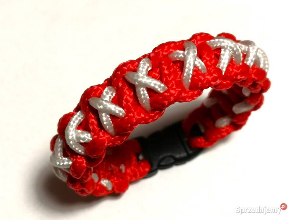 Bransoletka z paracordu splot Crisscrossed sprzedam