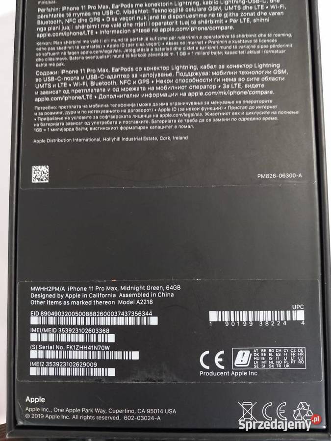 Syndyk sprzeda telefon iPhone 11 Pro 64 mb Suwałki