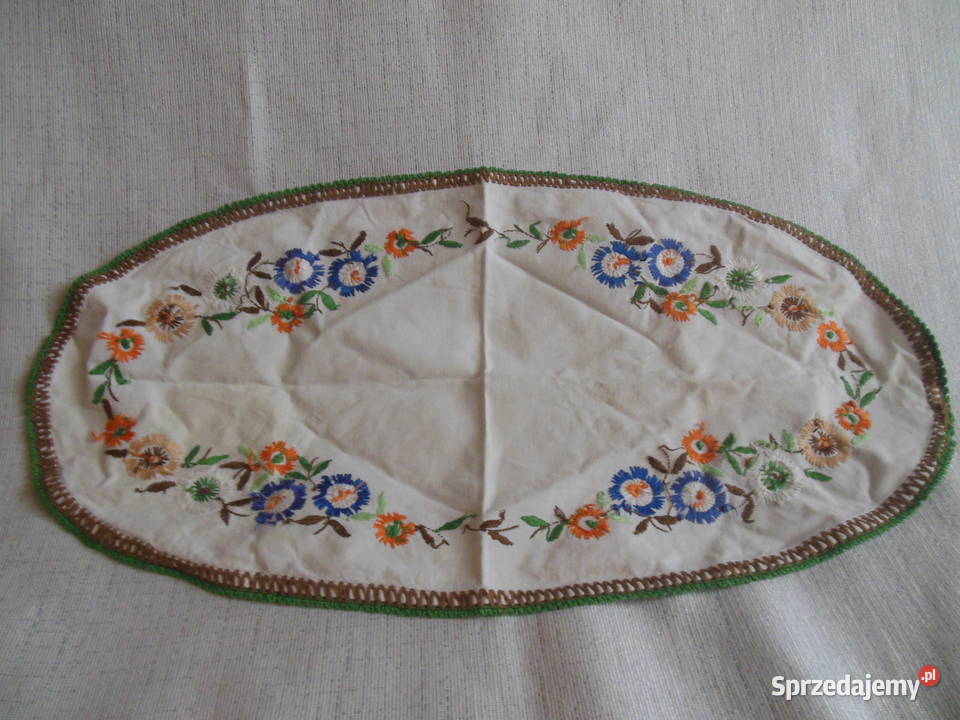 Serweta owalna haftowana ręcznie Kielce sprzedam