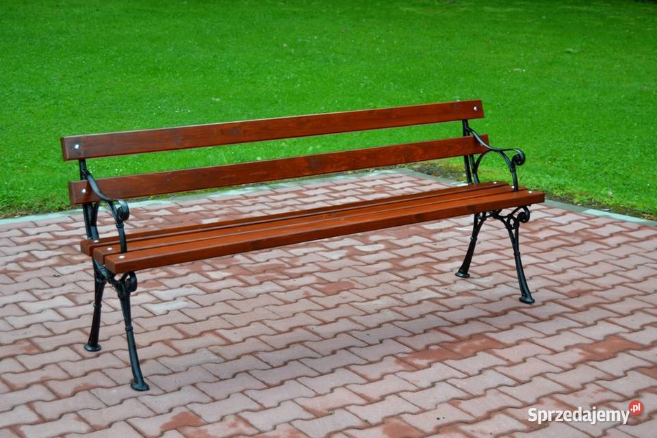 Ławka parkowa z oparciem żeliwna ogrodowa Solina sprzedam