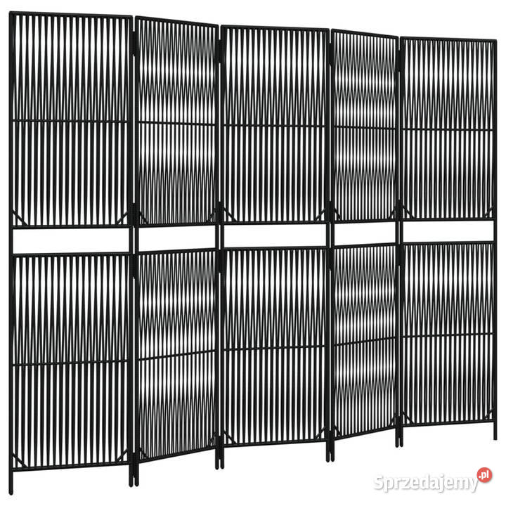 Parawan 5panelowy czarny polirattan WM365380 Warszawa sprzedam