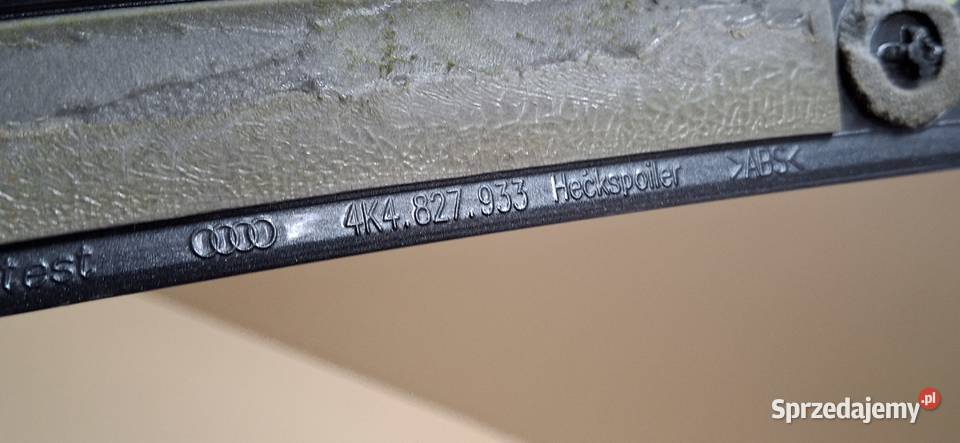 AUDI ETRON SPORTBACK SPOILER LOTKA KLAPY Bieleń