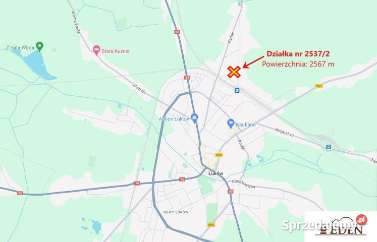 Grunt Łuków 2567m2 sprzedam