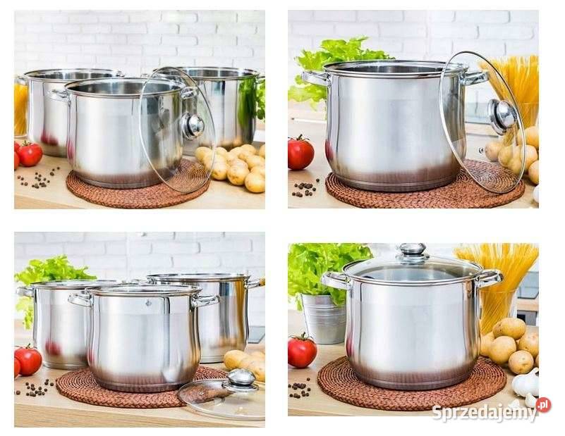 Garnki nierdzewne rosołowe sprzedam