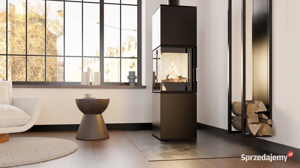 HOTZE Kominek wolnostojący GABI czarny beton Nowy Tomyśl