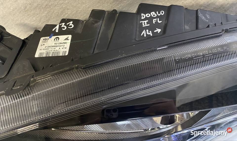 Lampa reflektor lewy przód Fiat Doblo II Lift Jasienica sprzedam