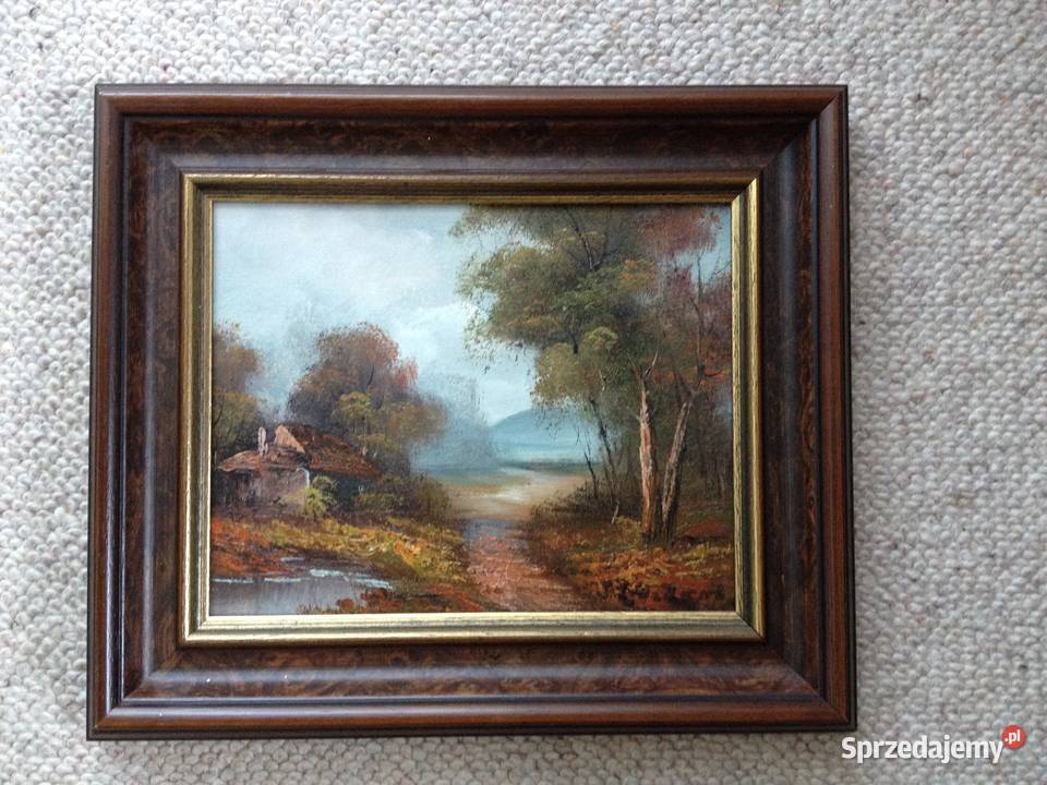 Obraz na płótnie pejzaż w drewnianej ramie 2 Warszawa