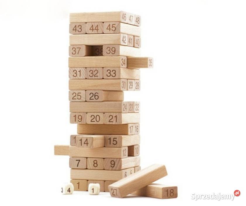 JENGA Drewniana CHWIEJĄCA SIĘ WIEŻA gra Nowy Sącz