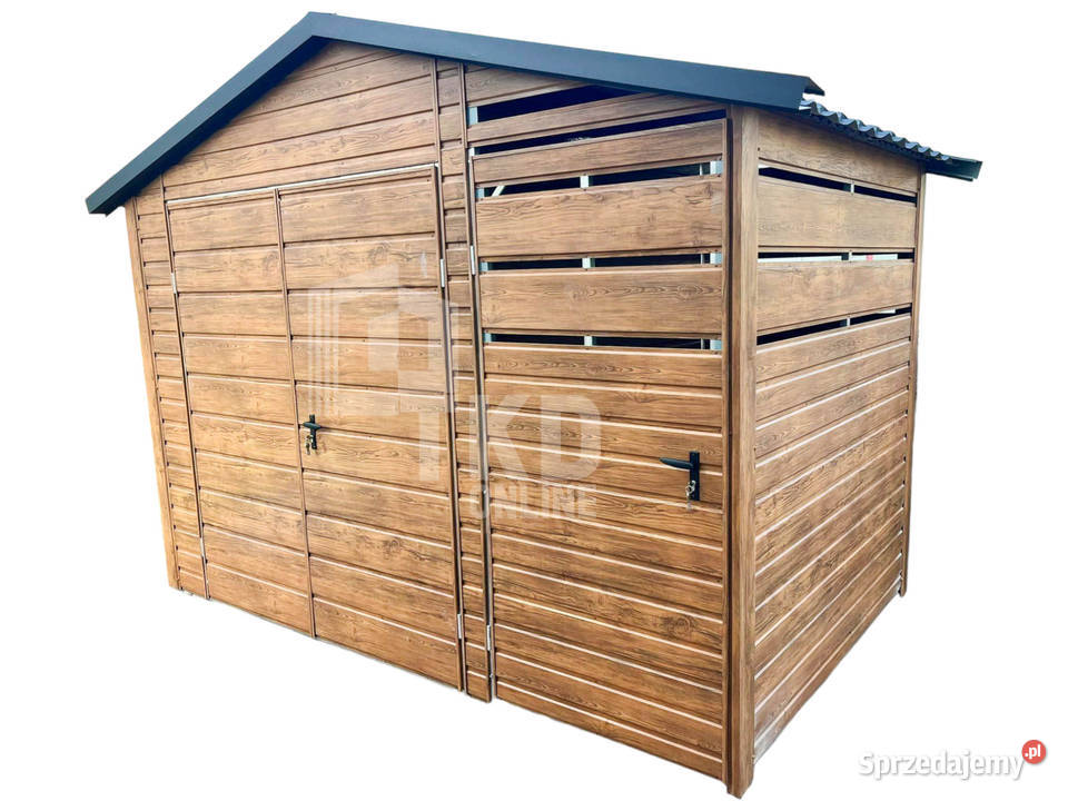 Schowek domek ogrodowy 2x2m wiata 1m brama drzwi Malbork