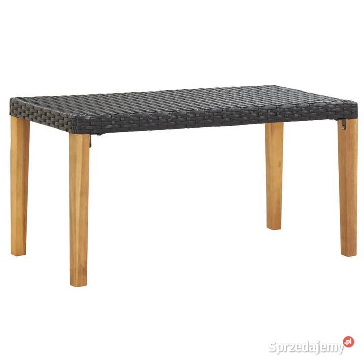Ławka ogrodowa 120 czarna polirattan i drewno Dom i Ogród Warszawa sprzedam
