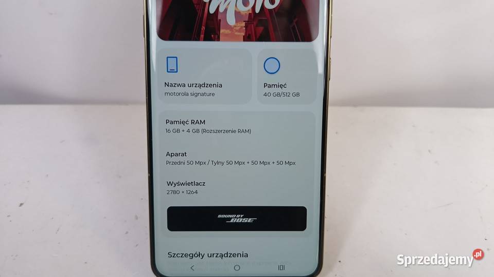 Smartfon MOTOROLA Signature 5G 16512GB Katowice