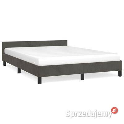 vidaXL Rama łóżka z zagłówkiem ciemnoszara Warszawa sprzedam