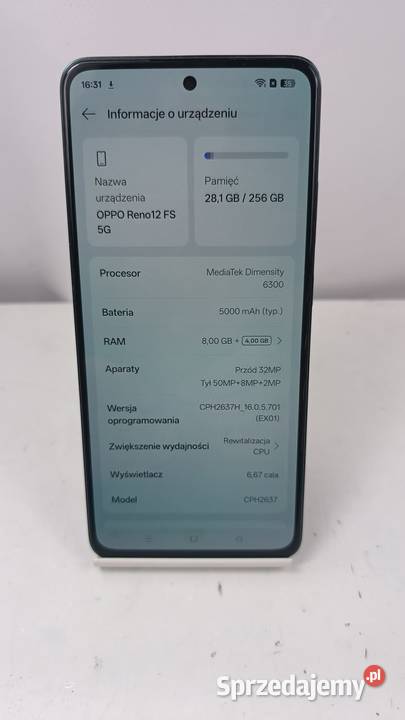 Smartfon OPPO Reno 12 F 5G 8256GB Telefony komórkowe Katowice