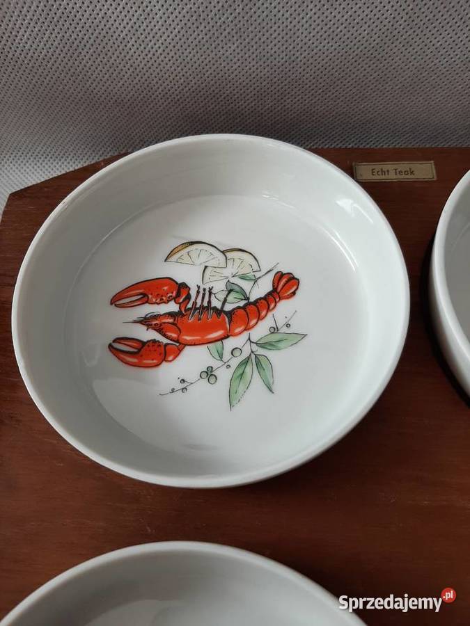 Piękna drewniana taca porcelana antyczna Alboth kujawsko-pomorskie Inowrocław