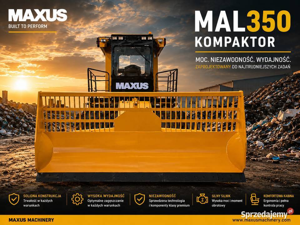 NOWY Kompaktor MAXUS MAL350 2135 TON Silnik 0h
