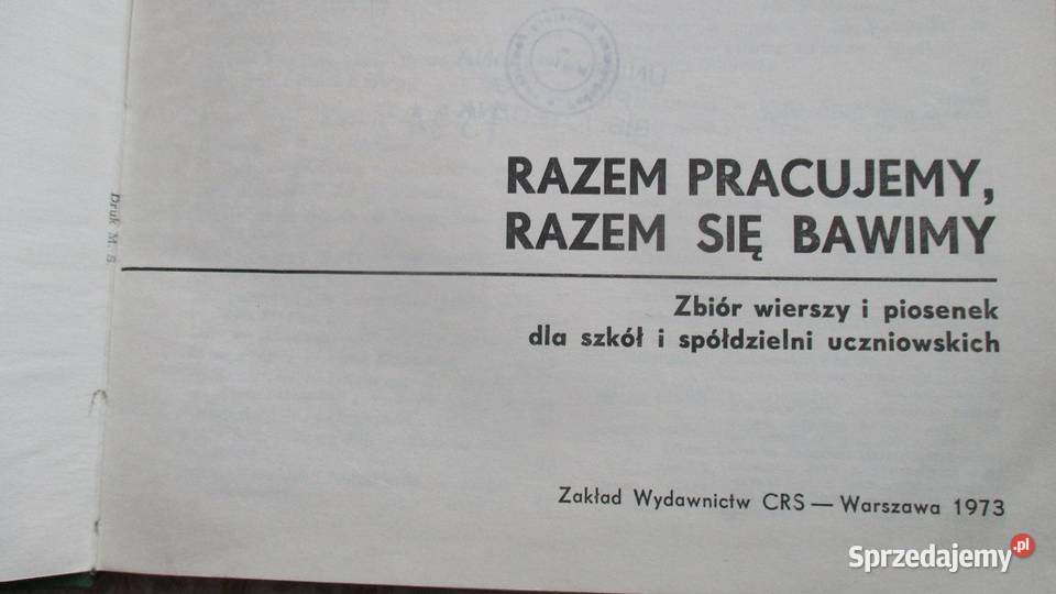 Razem pracujemy Razem się bawimy Zbiór wierszy Łódź